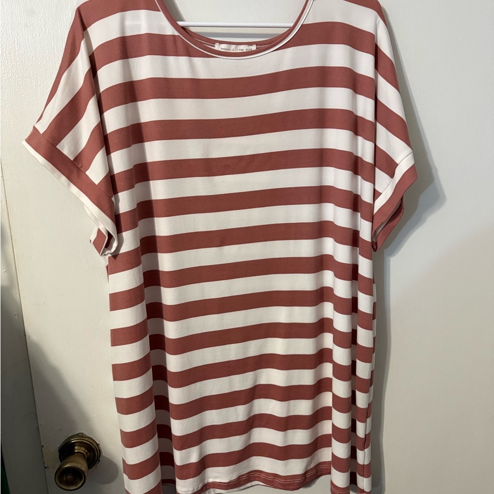 Reborn J Striped Pink and White Top
